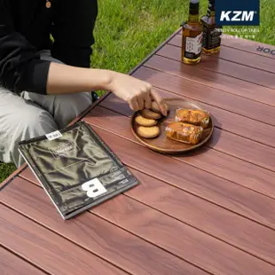 【KAZMI】KZM 輕量蛋捲桌(鋁合金折疊桌 露營桌野餐桌 戶外摺疊桌 露營美學 輕巧桌休閒桌)