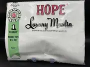 New Vintage Hope Luxury Muslin Flat White Double Full Sheet