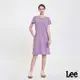 Lee 女款 小Logo短袖圓領長版休閒洋裝 紫色｜Modern