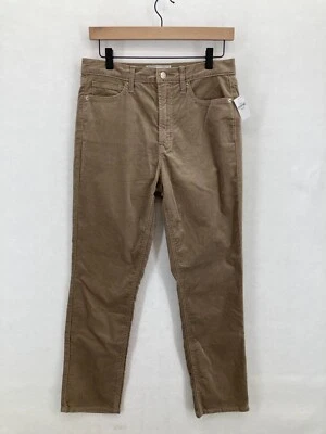 GAP Vintage Slim Pants Women's 29/8 Brown Stretch Velvet Fabric High Rise NWT