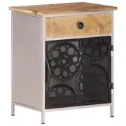 Bedside Cabinet 40x30x50 cm Rough Mango Wood vidaXL
