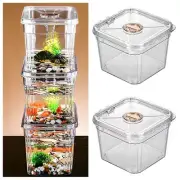 With Lid Turtle Tank Plastic Breeding Box Creative Fish Tank Desktop Ornament
