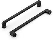 homdiy 10 Pack 6-1/4 in Matte Black Cabinet Pulls Drawer Pulls, Black Cabinet Handles Kitchen Cabinet Pulls Slim Dresser Pulls for Cabinets Zinc Alloy Black Cabinet Hardware