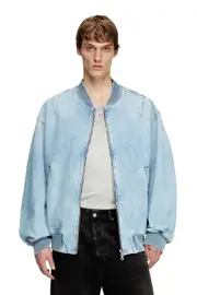 [Diesel] Diesel - Bomber jacket in denim - Denim Jackets - Man - Blue M Blue