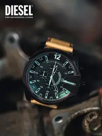 在飛比找露天拍賣優惠-腕錶Diesel迪賽CHIEF系列個性三眼大表盤偏光腕表52