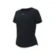 NIKE 女短袖T恤-DRI-FIT 慢跑 路跑 訓練 運動 上衣 DD0619-010 黑銀