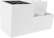 minkissy Hair Tool Organizer Box Scissor Holder for Barbershop Styling Tool Storage White