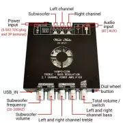 ZK-HT21 2.1 Channel Power Amplifier Board 160W*2 + 220W Bluetooth Power Amp