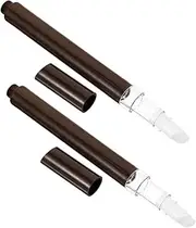 EPIGEIST 2pcs Refillable Nail Oil Pen with Flocking Head Deep Lip Gloss Tube for Women Convenient Window for Easy Monitoring Manicure Tool for Mess Application