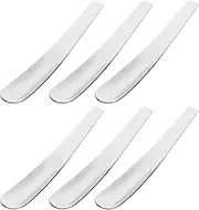 COLLBATH 6 Pcs Mini Stainless Steel Egg Custard Spoon Multifunctional Flat Spoons for Breakfast Tea Coffee and Desserts Kitchen Gadgets for Home Hotel and Restaurant Use