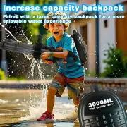Automatic Gatling Water Gun Dual Spray LED Flame Outdoor AU Kids Water Blaster