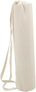 Milisten Yoga Storage Bag Yoga Mats Yoga Tote Canvas Tote Bag The Tote Bag Handbag Yoga Mat Carrying Bag Yoga Bag with Mat Straps Yoga Holder Bag Womens Yoga Bag Sports Bag Beige Cloth