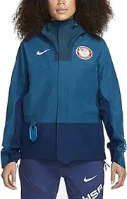 [Nike] ACG Storm-FIT ADV Chain of Craters Women's Jacket, Blue Void, Large, Blue Void/Court Blue/Valerian Blue/White, L