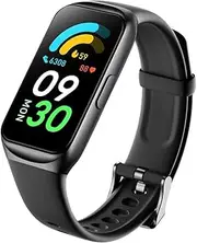 Fitness Tracker Watch, Activity Tracker with 1.47" TFT Screen, Heart Rate, Sleep Monitor, 100+ Sports Modes IP68 Waterproof, Step Count, Pedometer Compatible with Android iOS (Midnight Black)