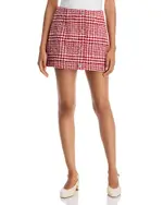 French Connection Brushed Houndstooth Mini Skirt