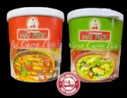 Mae Ploy Red Curry Paste 400g, And Green Curry Paste 400g. Authentic Thai.