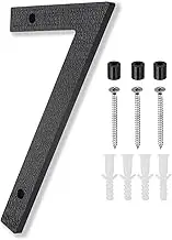 uxcell 10 Inch House Number, House Address Numbers Sign Large Floating Modern with Screws for Outside Door Wall Street, Black, 7