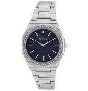 Bob Mackie Women's 40mm DIamond Accent Crystal Bezel Watch Carat Size 1/10