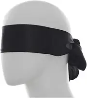 1PCS Black Lacquer Eye Mask Long Slim Ribbon Thin Blindfold Health Eye Masks Stage Prop Satin Cloth Eye Patch Tie Neck Scarf Band Blind Sleep Masks