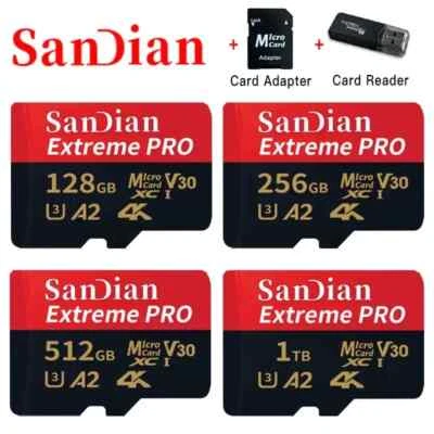 Micro SD Card Sandian High Speed Class 10 Micro TF/SD Card 30MB/s A2