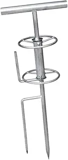 Generic Garden Hose Guide Spike,Hose Pulling Stand,Water Hose Holder Stand,Hose Reel Water Hose Stakes for Lawn,Vegetable,Patches, Metal Turntable