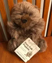 Vintage 1983 Folkmanis Fury Folk Puppet - Cinnamon Bear - NOS w/Tags