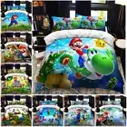 Super Mario Bros. 3D Doona Quilt Duvet Cover Bedding Set Single Double Queen