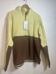 Marmot Rocklin Jacket Men’s XL Half Zip Fleece Yellow Brown Pull Over NWT