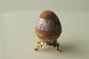 SWAROVSKI CRYSTAL PINK CHANDELIER EGG JEWELRY BOX/TRINKET