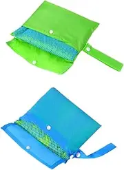 JOINPAYA Sand Toys Bag Tote Mesh Beach Bag Tote Outdoor Sand Toy Storage Lightweight and Foldable for Beach Bag Tote Boys and Girls Beach Toys Assured Random Color