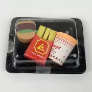 Vintage Set Of 3 Junk Food Fast Food Erasers Made In Taiwan New