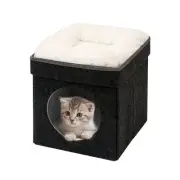 Cat House Cube Small Dog Cubes for Indoor Cats Folding Cat Ottoman, Cat Cave,...