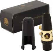 Cecilio MPC-AS4L 4C Alto Saxophone Mouthpiece With Gold Lacquered Ligature