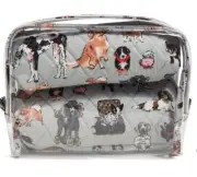 Vera Bradley 3 piece Cosmetic Kit DOG SHOW Toiletry Make-up Case Bags New V295