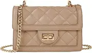 [SG SUGU] Small Quilted Crossbody Bag, Trendy Designer Mini Shoulder Bag, Phone Wallet Purse for Women