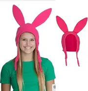 Bob's Burgers Louise Cosplay Pink Bunny Ears Hat, Pink