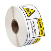 Overweight Warning Label Sticker Roll 1 Roll Red Adhesive Shipping Alert Sign