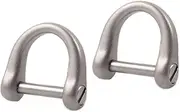 Hamans Titanium D Ring Shackle U Shape Car Key Fob Tool 2 PCS Keychain Horseshoe Keyring