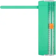 Portable Paper Cutter with Side Ruler Paper Trimmer, for Cut Gift Card, Coupon, Label, Cardstock, Photo, Manual Papper Cutter, Paper Slicer (Color : Green)
