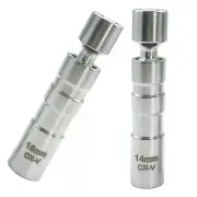 14MM/16MM 12-Point Removal Tools Thin Wall Magnetic Swivel Spark Plug Socket New