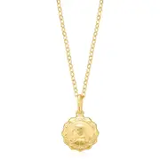 9ct Yellow Gold 12mm Madonna Pendant