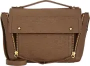 3.1 Phillip Lim Pashli Leather Messenger Satchel Bag in Taupe