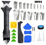 30 Pcs Caulking Finisher Nozzle Set – Sealant Applicator Tool for Bath & Kitchen