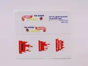 Hot Wheels Redline MONGOOSE FUNNY 2 CAR BLISTER PACK CARD INSERT STICKER SET