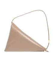 Marni Prisma Logo Embossed Shoulder Bag One size Nude