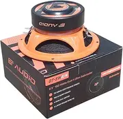 1 x BASS FACE GT Audio GT-SW6/4 Subwoofer 6.5" 6.5" 75 Watt RMS 150 Watt Max Twin Coil 4+4 Ohm DVC Dual Voice Coil Trunk Lid
