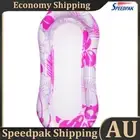 Inflatable Floating Row Foldable Pool Float Bed Lounger Chair (Pink Figure) AU