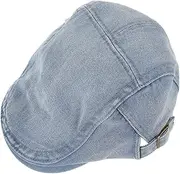 [GLSTOY] Denim Beret Hat for Women and Men Breathable Washed Jean Beret Cap Stylish Casual Hat for All Seasons Chic Retro Design for Modern Fashion Comfortable Fit for Everyday Wear