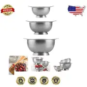 Micro-Perforated Colander Set in Elegant Stainless Steel - Dishwasher Safe