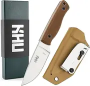 KHU Fixed Blade Knife edc pocket knife Survival Knife Full Tang Outdoor Knife Bushcraft Knife - 440C Steel G10 Handle With Kydex Sheath (26A-New)